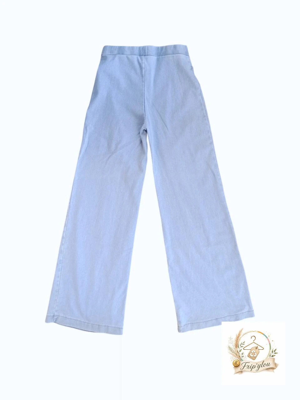 Light blue wide-leg H&M pants size adjustable - 8/9 years (134 cm) - A1765 – photo 2